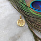 18k Gold Religious Charm Pendant