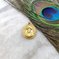 18k Solid Yellow Gold Indian Goddess Charm Pendant