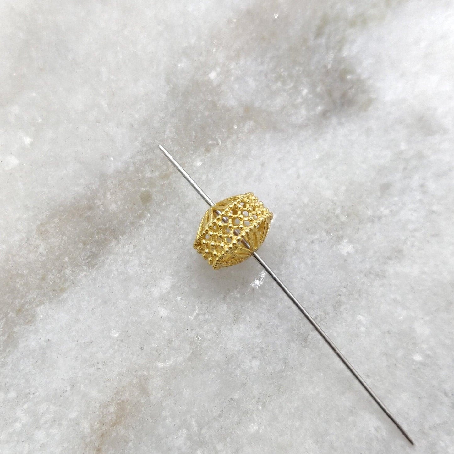 18 Carat Gold Rondelle Spacer Beads 7x9mm