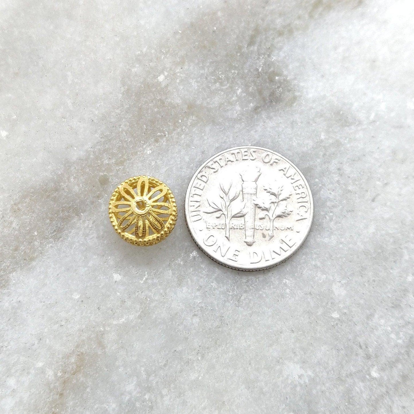 18 Carat Gold Rondelle Spacer Beads 7x9mm