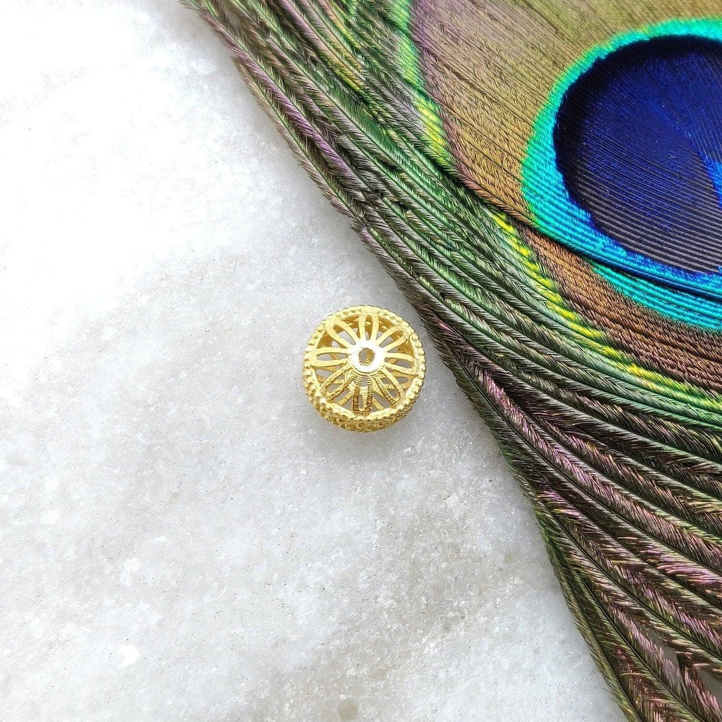 18 Carat Gold Rondelle Spacer Beads 7x9mm