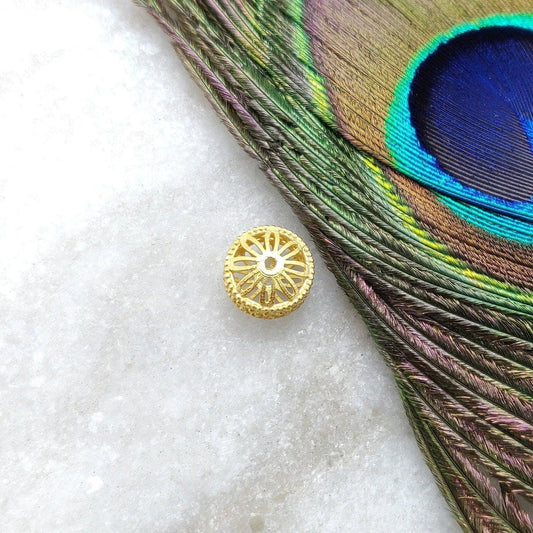 18 Carat Gold Rondelle Spacer Beads 7x9mm