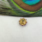 18 Carat Gold Ruby Round Flower Spacer Beads 8.4mm