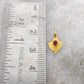 18k Solid Yellow Gold Fancy Stone Studded Charm 7x12mm - Sar Gems