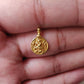 18k Solid Yellow Gold Laxmi Goddess Charm Pendant