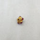 18 Karat Gold Stone Studded Wheel Spacer Beads 6mm
