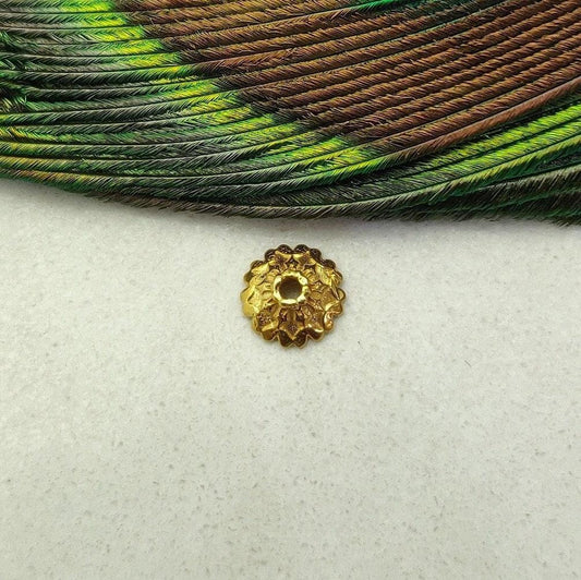 18K Gold Findings Bead Cap Supplies For Jewelry