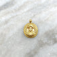 18k Solid Yellow Gold Indian Goddess Charm Pendant