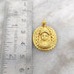 18k Solid Yellow Gold Indian Goddess Charm Pendant