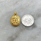 18k Solid Yellow Gold Indian God Charm Pendant