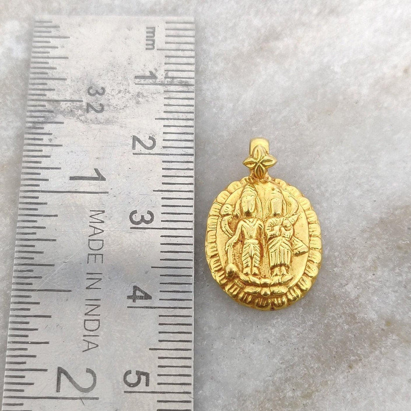 18k Solid Yellow Gold Indian God Charm Pendant