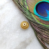 Spiral 18KT Solid Gold Swirl Beads Round Findings Supplies