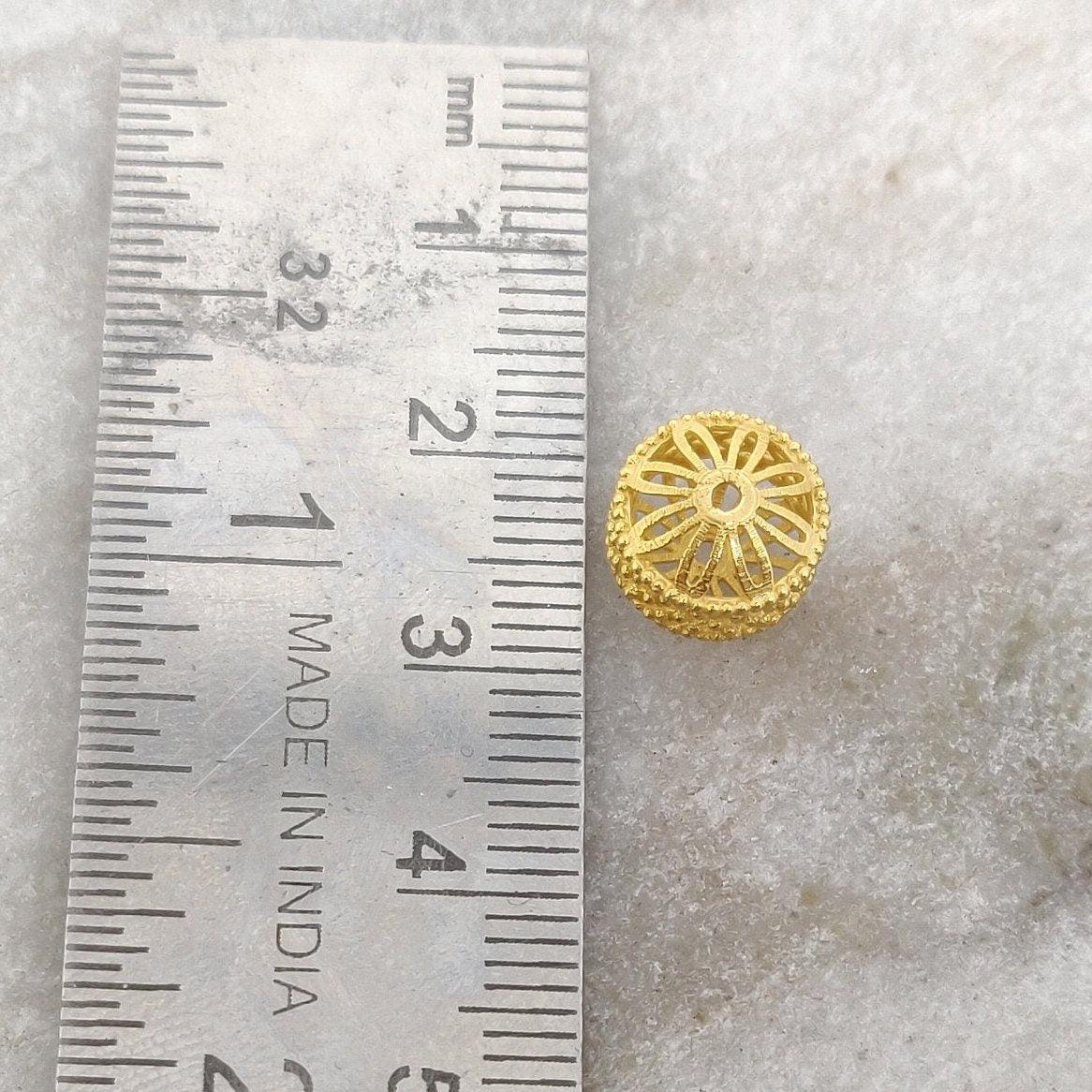 18 Carat Gold Rondelle Spacer Beads 7x9mm