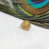 18 Karat Gold Fancy Wheel Gold Spacer Bead Finding For Necklace 10mm