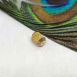 18K Gold Filigree Mesh Tube Gold Spacer Bead Finding 11mm