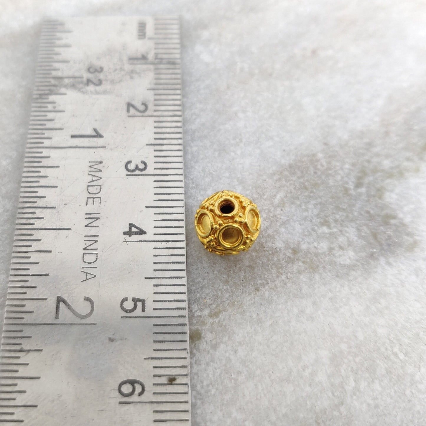Round 18k Gold Spacer Bead 8mm