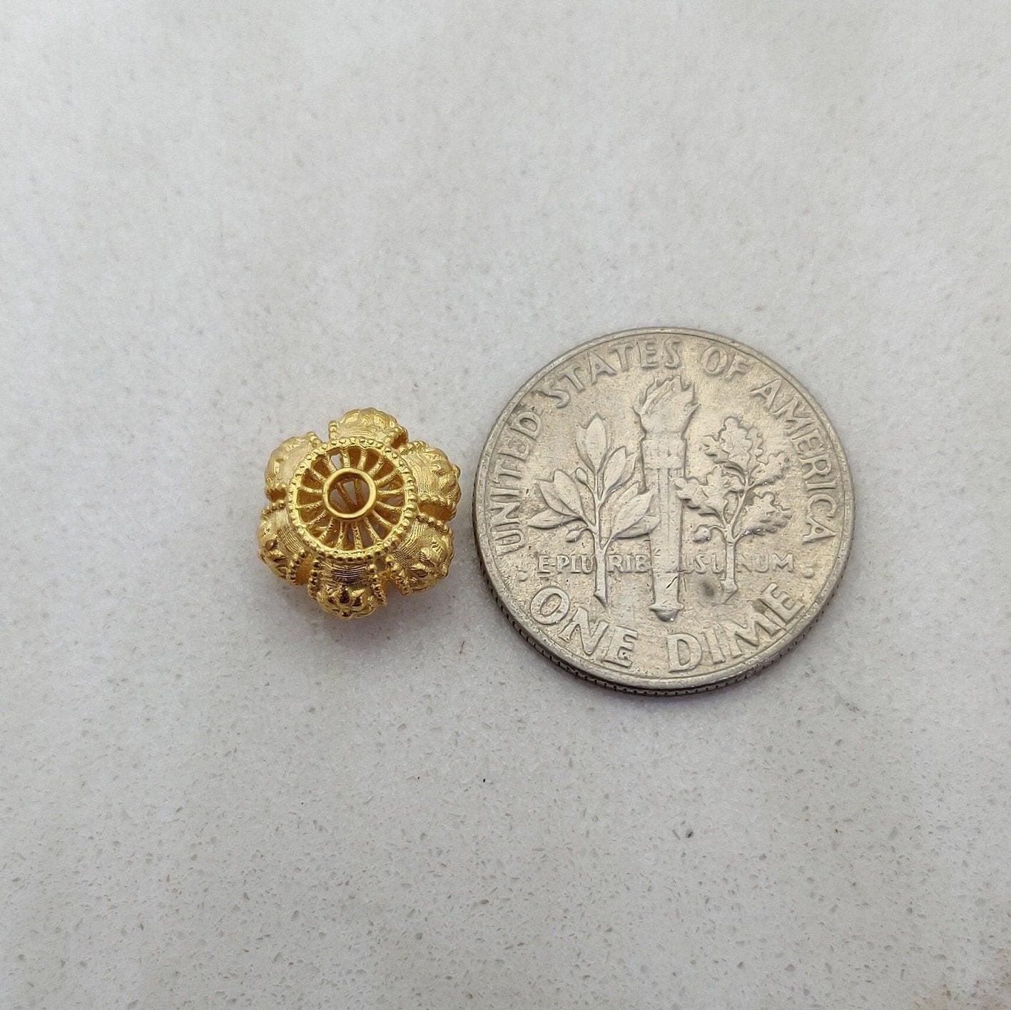 18 Karat Gold Wheel Bead Jewelry Jewelry Use Necklace