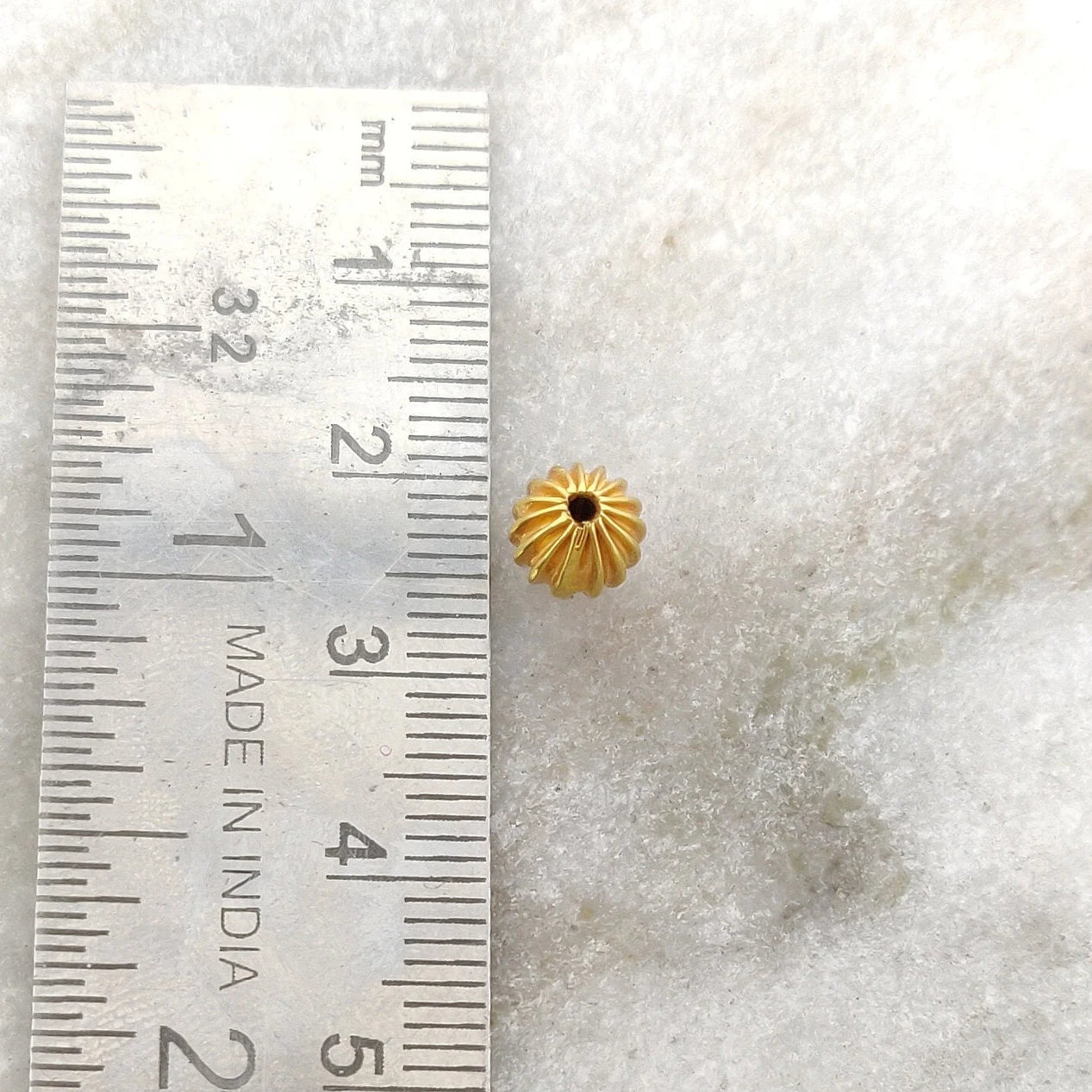 Fluted 18K Gold Spacer Bead