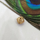 18K Gold Antique Rondelle Spacer Beads Findings 11mm