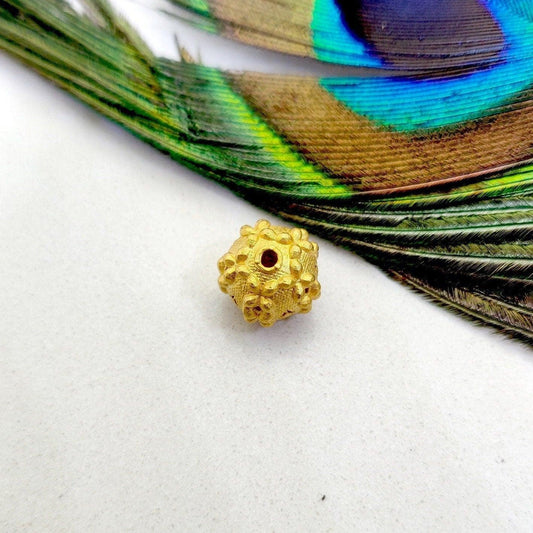 18 Karat Yellow Gold Round Spacer Ball Beads