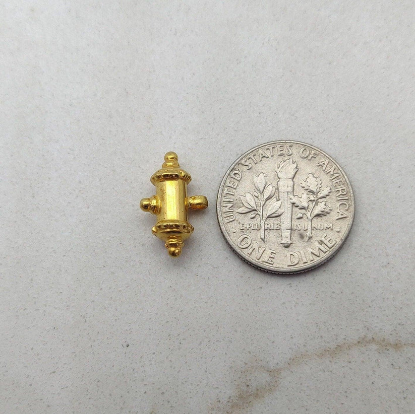 18k Solid Yellow Gold Tabiz Kavacha Pendant Finding 14x9mm