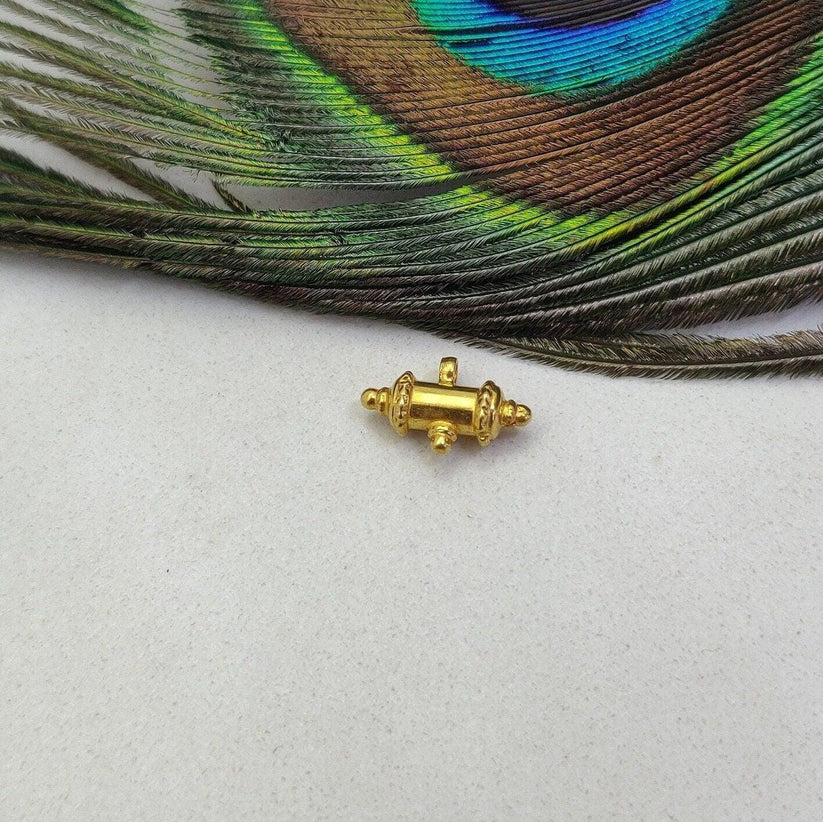 18k Solid Yellow Gold Tabiz Kavacha Pendant Finding 14x9mm