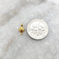 18K Solid Yellow Gold Floral Charm Pendant 9x6mm - Sar Gems