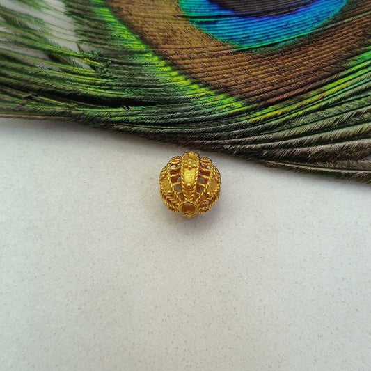 18 Carat Solid Gold Round Spacer Ball Beads 10mm