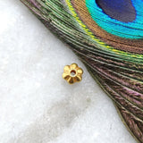 18K Solid Yellow Gold Watermelon Gold Spacer Bead Components 5x7mm