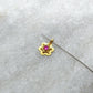 18k Gold Stone Studded Star Charm Jewelry 10mm - SAR Gems