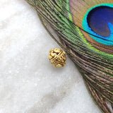 18 Carat Solid Yellow Gold Fancy Gold Spacer Bead Components 10x11mm