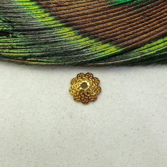 18KT Yellow Gold-Plated Spacer Cap for Beads DIY Jewelry