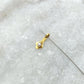 18k Solid Yellow Gold White Stone Studded Charm 11mm - Sar Gems
