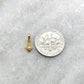 18k Solid Yellow Gold White Stone Studded Charm 11mm - Sar Gems