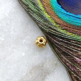 18KT Solid Yellow Gold Antique Gold Spacer Bead Components 6mm