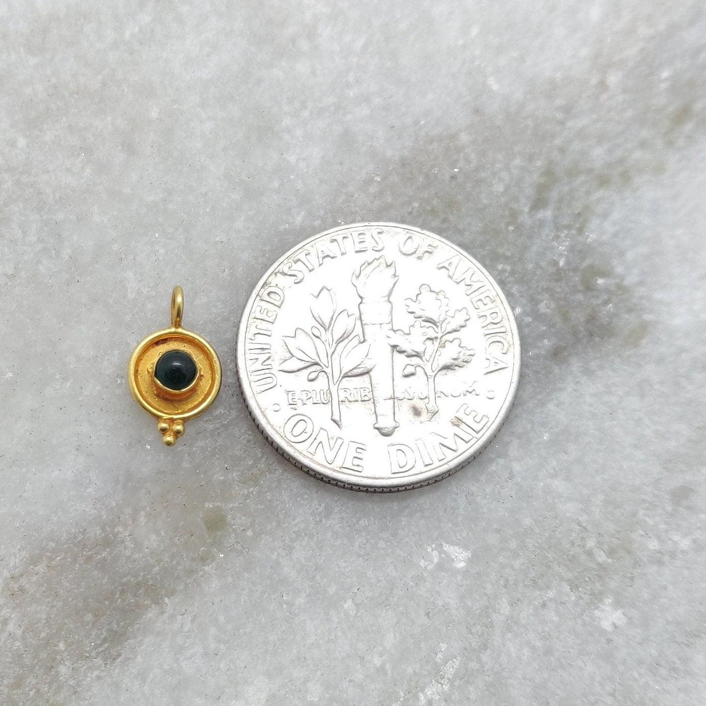 18k Solid Yellow Gold Charm Pendant 6x10mm - Sar Gems