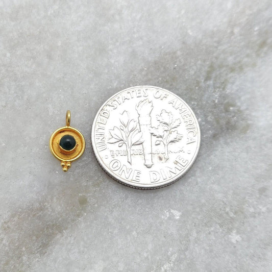 18k Solid Yellow Gold Charm Pendant 6x10mm - Sar Gems