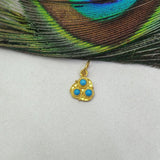 Radiant 18K Gold Charm with Stone 10mm