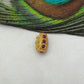 18KT Gold Ruby Stone Studded Fancy Beads - 12X8mm