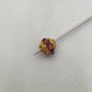 18KTT Gold Ruby Round Spacer Beads 9mm