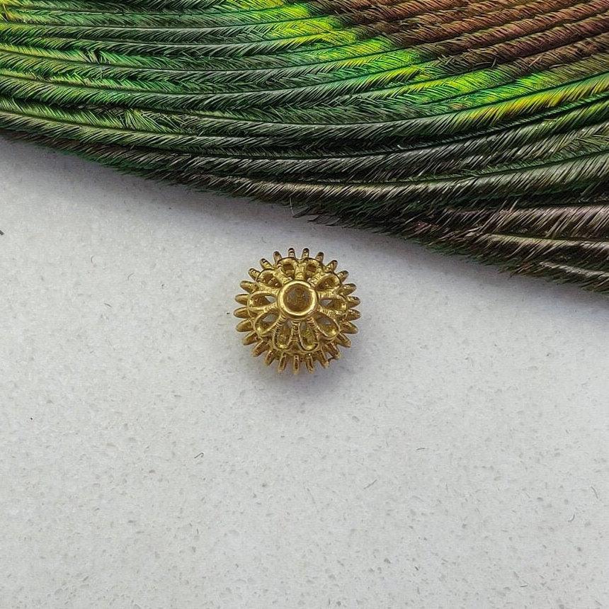 18 Karat Gold Spacer Beads Finding 6x7mm