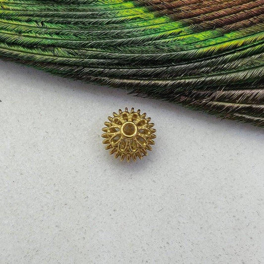 18 Karat Gold Spacer Beads Finding 6x7mm