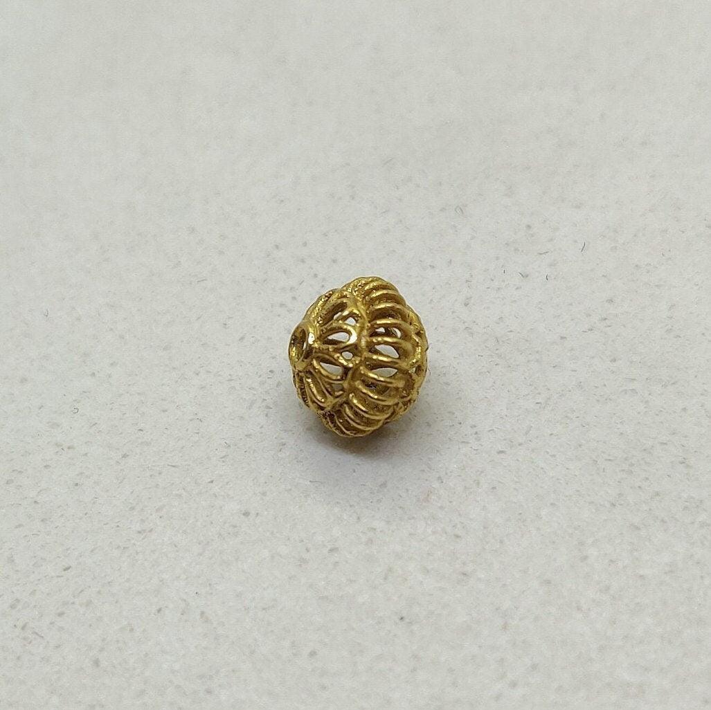 18 Karat Gold Spacer Beads Finding 6x7mm
