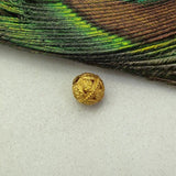 18 Carat Solid Yellow Gold Antique Round Ball Gold Spacer Bead Components 8mm