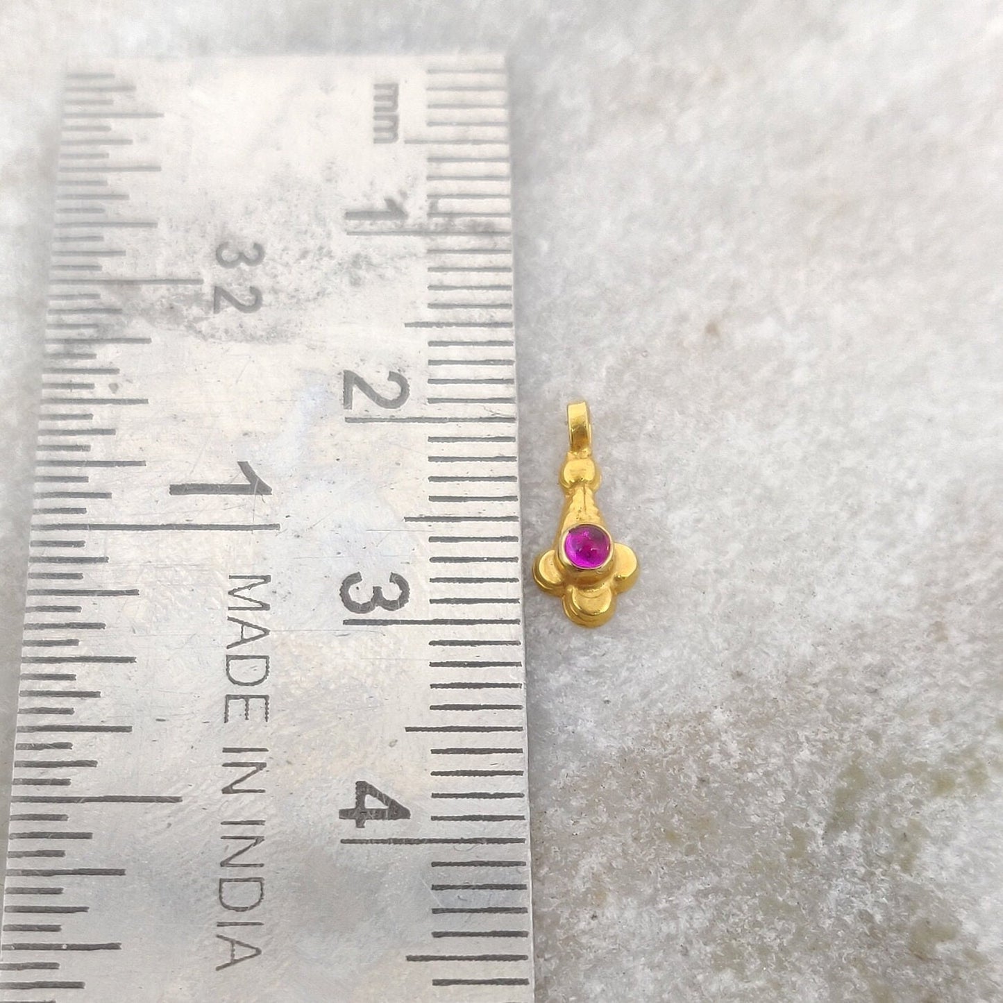 18k Solid Yellow Gold Charm DIY Pendant