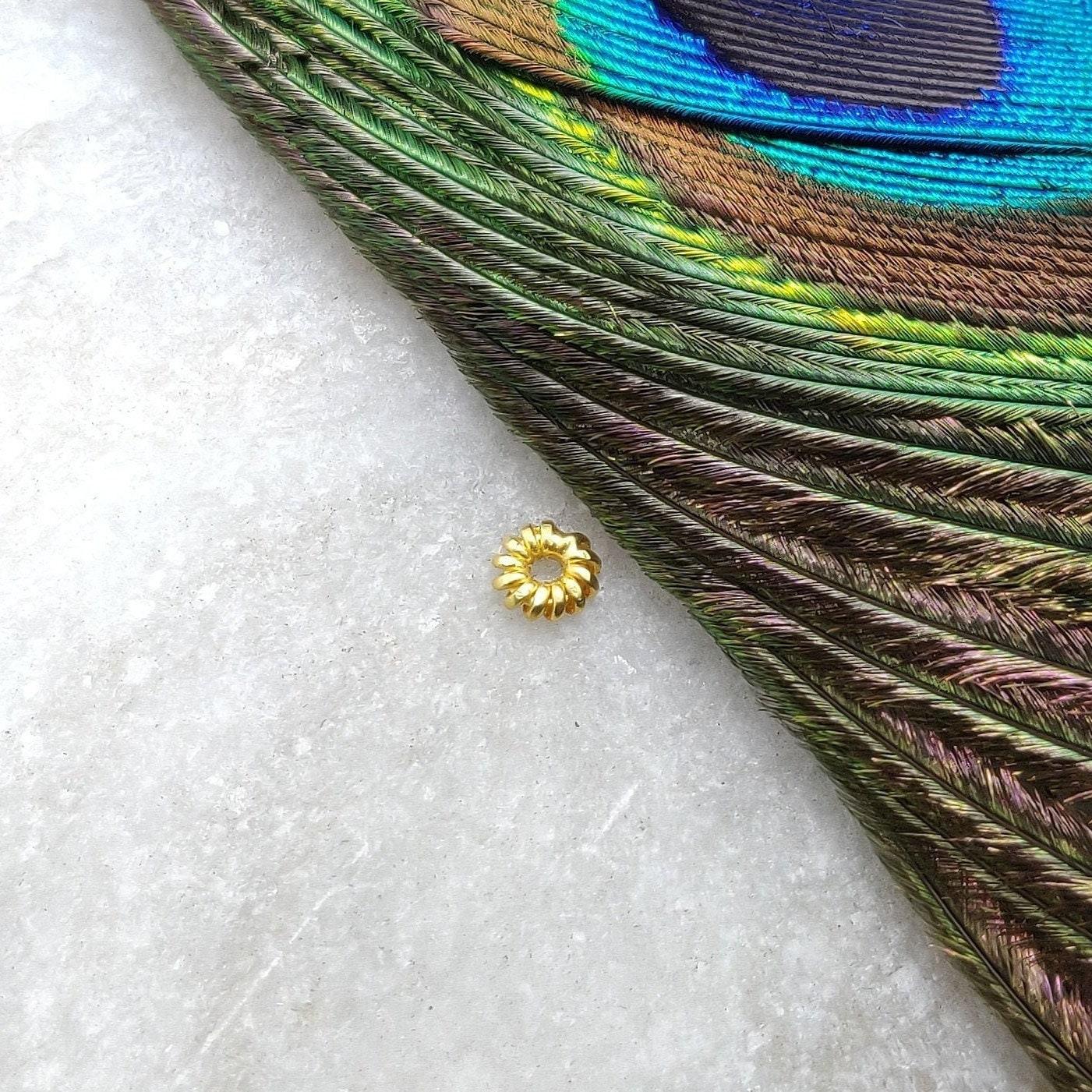 4mm 18KTT Gold Wheel Spacer DIY Craft Sold as 2 Pcs