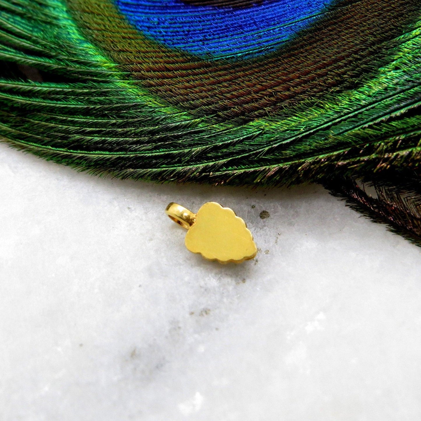 18k Gold Fancy Charm Pendant DIY Necklace Jewelry 10mm - Sar Gems