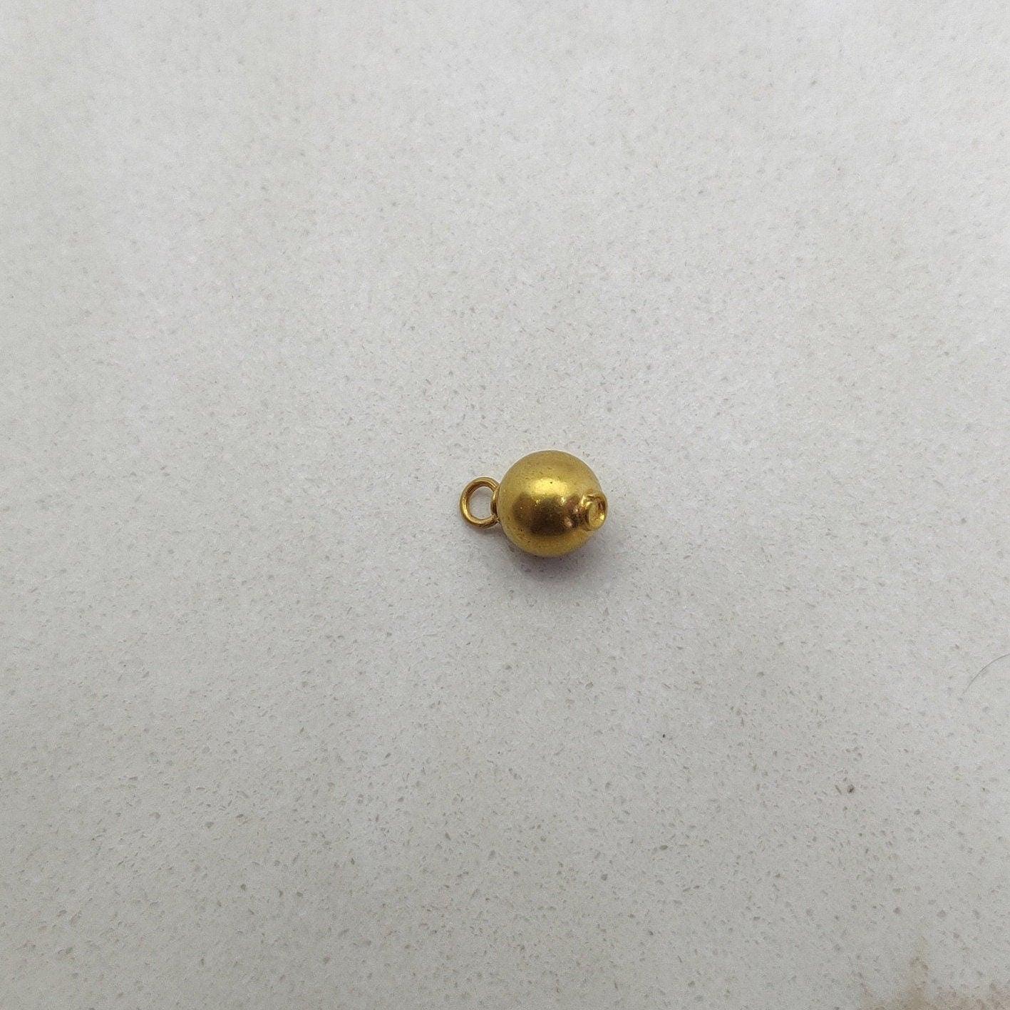 18k Solid Yellow Gold Ball Charm 5.5mm - Sar Gems