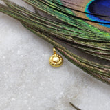 18k Solid Yellow Gold Fancy Charm Pendant 3x6mm - Sar Gems