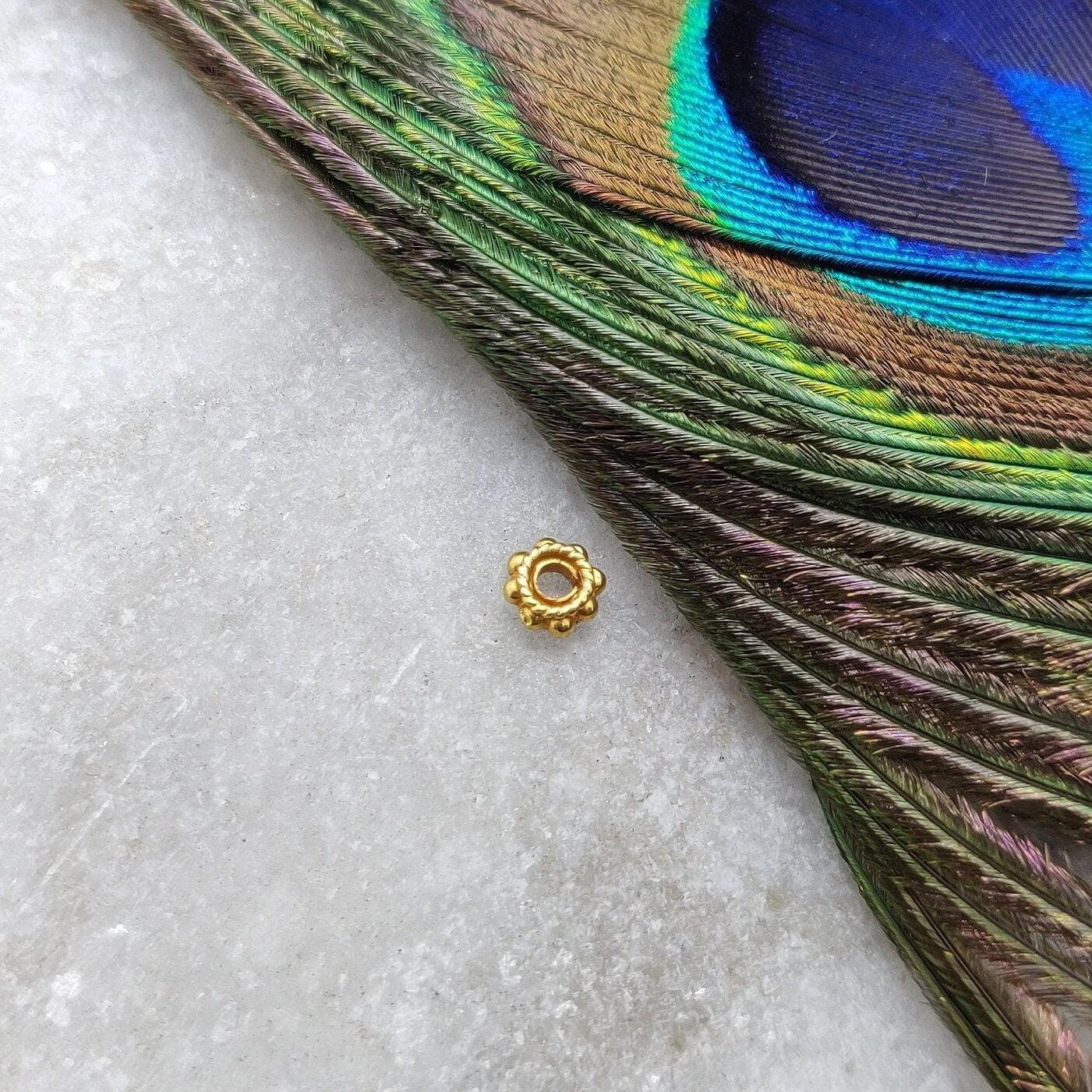 18K Yellow Gold Roundel Wheel Spacer Finding Craft